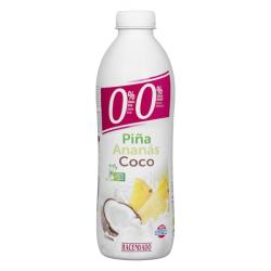 Yogur líquido desnatado Piña y Coco Hacendado 0% m.g 0% sin azúcares añadidos Botella 1 kg