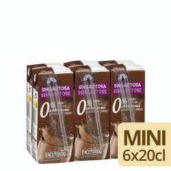 Batido sin lactosa de chocolate Hacendado 0% m.g 0% sin azúcares añadidos 6 mini bricks X 200 ml