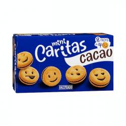 Galletas mini caritas Hacendado con crema de cacao Caja 0.329 kg