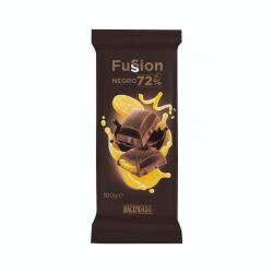 Chocolate negro Fussion 72% de cacao Hacendado relleno de crema de limón Tableta 0.1 kg