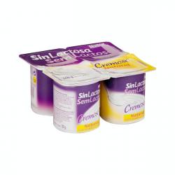 Yogur sin lactosa Hacendado cremoso, natural y azucarado 4 ud. X 0.125 kg
