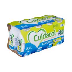Bebida láctea natural Cuidacol 0% azúcares añadidos 8 mini botellas X 0.1 kg