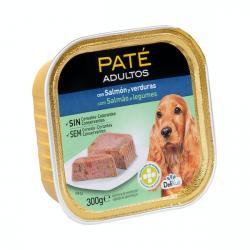Paté perro adulto Delikuit con salmón y verduras Tarrina 0.3 kg