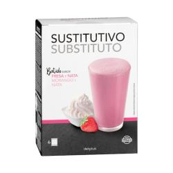 Batido Sustitutivo sabor fresa y nata Deliplus Caja 0.252 100 g
