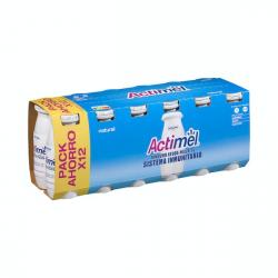 Bebida láctea natural Actimel 12 mini botellas X 0.1 kg