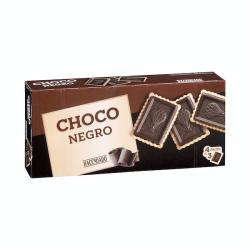 Galletas Choco negro con chocolatina Hacendado Caja 0.15 kg