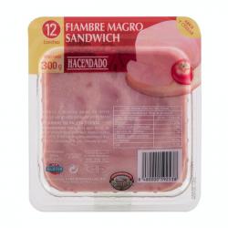 Fiambre magro sándwich Hacendado lonchas Paquete 0.3 kg