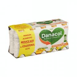 Bebida láctea tropical Danacol 0% azúcares añadidos 10 mini botellas X 0.1 kg