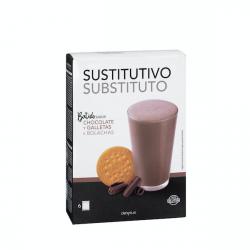 Batido Sustitutivo sabor chocolate y galletas Deliplus Caja 0.252 100 g