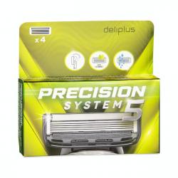 Recambios maquinilla de afeitar Precision System 5 Deliplus 5 hojas Caja 1 ud
