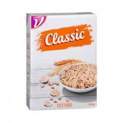 Cereales copos de arroz y trigo integral Classic Hacendado Caja 0.5 kg