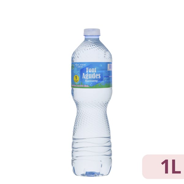 Agua mineral Font Agudes mediana Botella 1 L en Mercadona