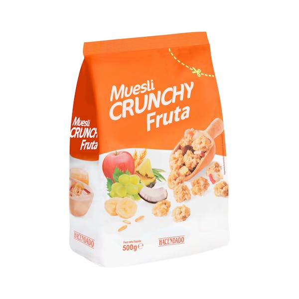 Precio En Mercadona De Muesli Crujiente Con Fruta Hacendado Paquete 0.5 ...