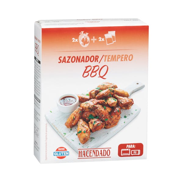 Sazonador al horno y microondas pollo y costillas sabor barbacoa Hacendado Caja 0.048 100 g en Mercadona