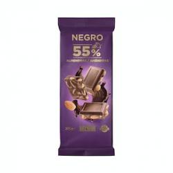 Chocolate negro 55% cacao Hacendado con almendras Tableta 0.2 kg