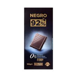 Chocolate negro 92% cacao Hacendado 0% azúcares añadidos con fibra de achicoria Tableta 0.1 kg