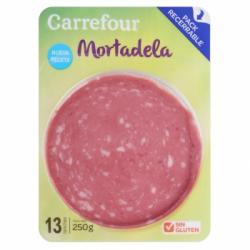 Mortadela en lonchas Carrefour sin gluten 250 g.
