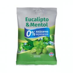 Caramelos sabor eucalipto y mentol Hacendado 0% azúcares Paquete 0.09 kg