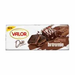 Chocolate negro y con leche brownie Dúo Valor 170 g.