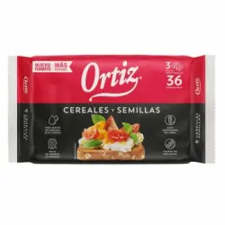 Pan tostado cereales y semillas Ortiz 320 g.