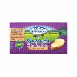 Mantequilla tradicional Central Lechera Asturiana sin lactosa 250 g.