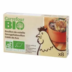 Caldo de Pollo Ecológico Carrefour Bio 8 pastillas de 10 g.