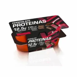 Natillas de chocolate con alto contenido en proteínas Reina sin gluten pack de 4 unidades de 125 g.