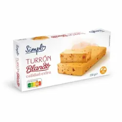 Turrón blando Simpl sin gluten 200 g.