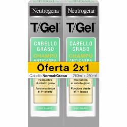 Champú anticaspa cabello normal graso T/Gel Neutrogena pack de 2 unidades de 250 ml.