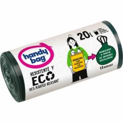 Bolsas de Basura Resistente Eco 95% Plástico Reciclado HANDY BAG 20l 15 ud