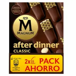 Bombón helado sabor vainilla con chocolate con leche After Dinner Classic Magnum sin gluten duplo 8 ud.