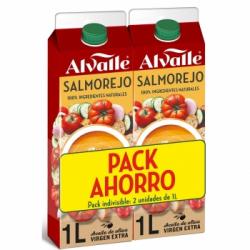 Salmorejo Alvalle pack de 2 unidades de 1 l.