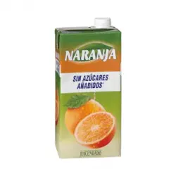 Bebida de naranja Hacendado sin azúcares añadidos Brick 1 L