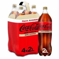 Coca Cola zero azúcar zero cafeina pack 4 botellas 2 l.