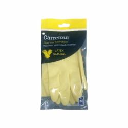 Guante Satinado de Látex CARREFOUR M 2 ud - Amarillo