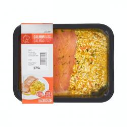 Salmón al curry con arroz Bandeja 0.275 kg