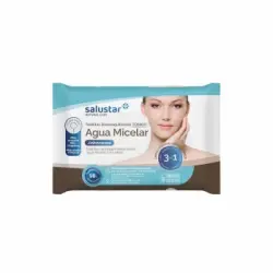 Toallitas desmaquillantes tónico agua micelar jabonosas Natural Care Salustar 20 ud.