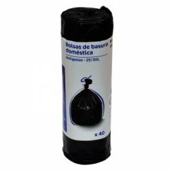 Bolsa de Basura sin Autocierre CARREFOUR 30 l 40 ud - Negro