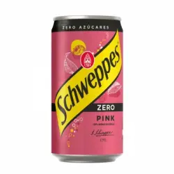 Tónica Schweppes pink zero lata 25 cl.