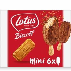 Mini bombón helado de galleta caramelizada Lotus Biscoff 6 ud.