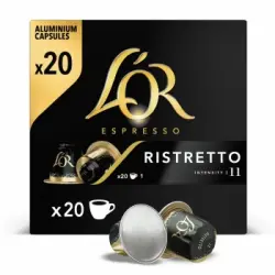 Café ristretto en cápsulas L'Or Espresso compatible con Nespresso 20 unidades de 5,2 g.