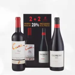 Caja 4 Botellas (2 + 2) Cune + Glorioso Tinto Crianza