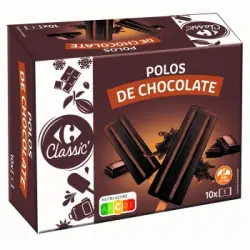 Helado de chocolate Classic' Carrefour sin gluten 10 ud.