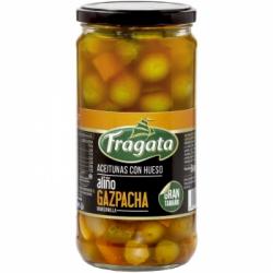 Aceitunas manzanilla gazpachas Fragata sin gluten 400 g.