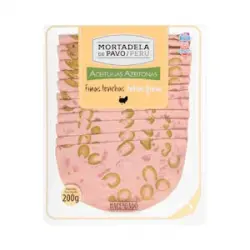 Mortadela de pavo con aceitunas Hacendado finas lonchas Paquete 0.2 kg