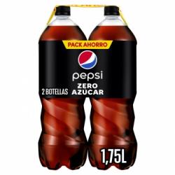 Pepsi zero azúcar pack de 2 botellas de 1,75 cl.