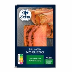 Salmón ahumado noruego marinado Carrefour Extra 100 g.