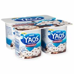 Yogur estilo griego stracciatella Yaos sin gluten pack de 4 unidades de 115 g.