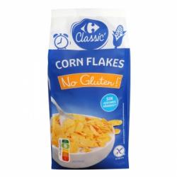 Cereales corn flakes sin azúcar añadido Carrefour sin gluten 375 g.