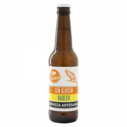 Cerveza artesana Carrefour Sensation radler sin gluten botella 33 cl.